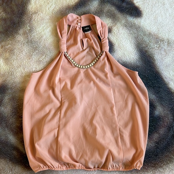 2 Peach Colored Dress Tops Size S - Picture 7 of 14